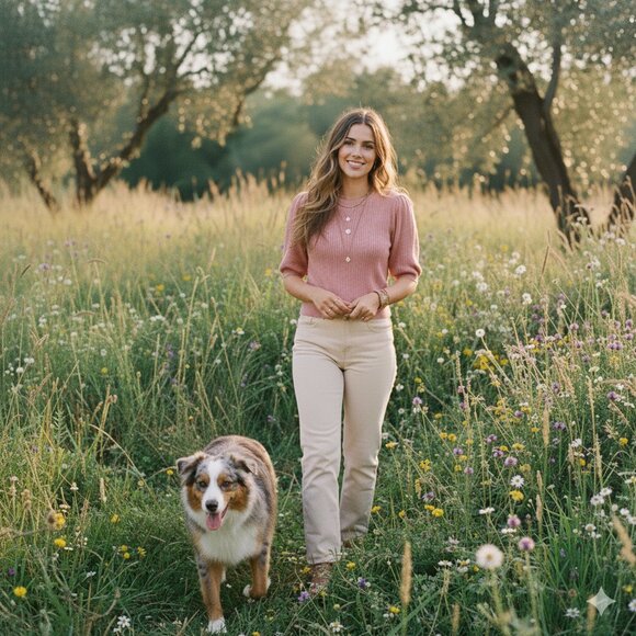 🌿Marbled Reunited Clothing Mauve Knit Top - Size Large - Picture 7 of 9